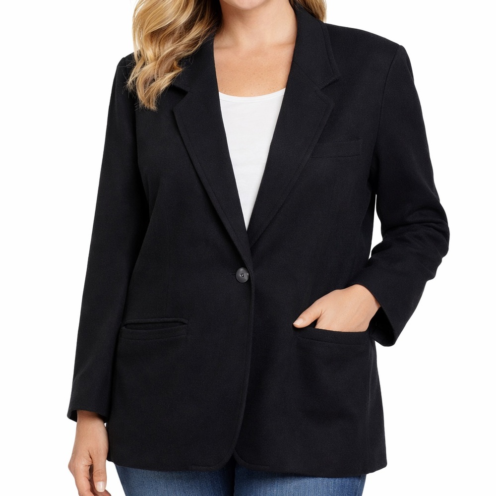 Vintage Classic Black Wool Blazer